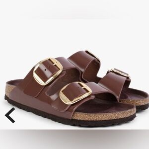 Birkenstock Arizona Big Buckle Leather High Shine Chocolate EU 40 (9-9.5) Narrow